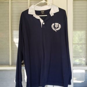 Long Sleeve Collared Toffs Embroidered Top